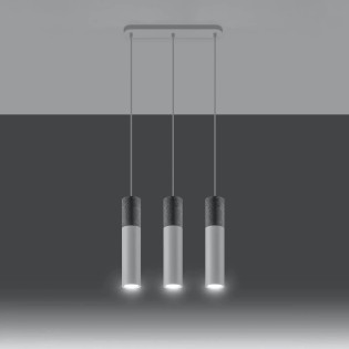 Lámpara colgante Nivoto blanco, 3 luces