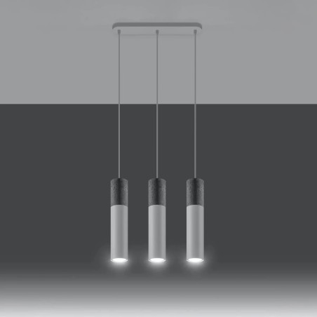 Lámpara colgante Nivoto blanco, 3 luces