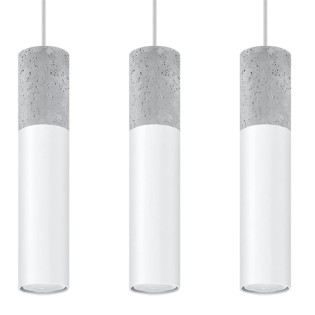 Lámpara colgante Nivoto blanco, 3 luces