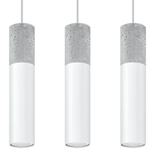 Lámpara colgante Nivoto blanco, 3 luces