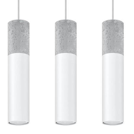 Lámpara colgante Nivoto blanco, 3 luces