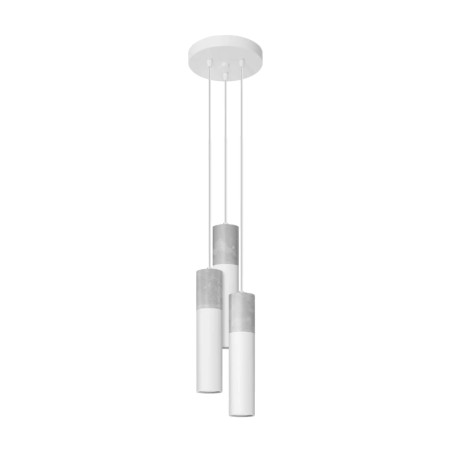 Lámpara colgante Nivoto blanco, 3 luces