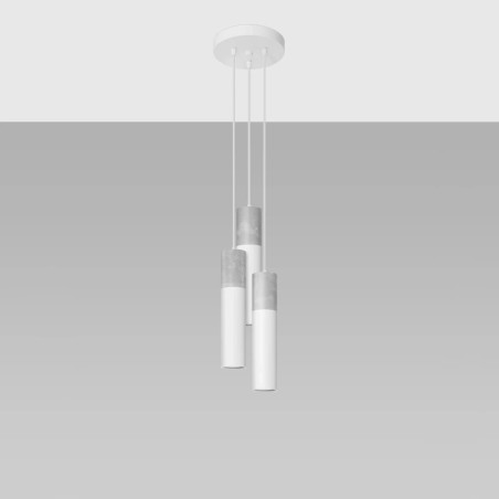 Lámpara colgante Nivoto blanco, 3 luces