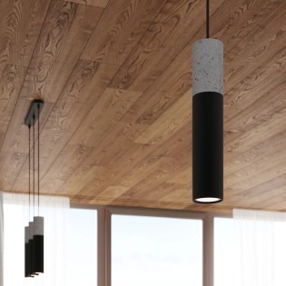 Lámpara colgante Nivoto negro, 3 luces