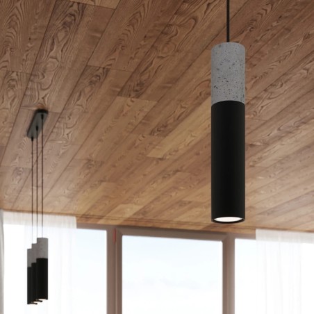 Lámpara colgante Nivoto negro, 3 luces