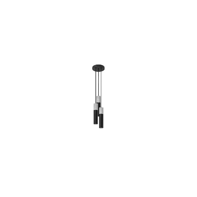 Lámpara colgante Nivoto negro, 3 luces