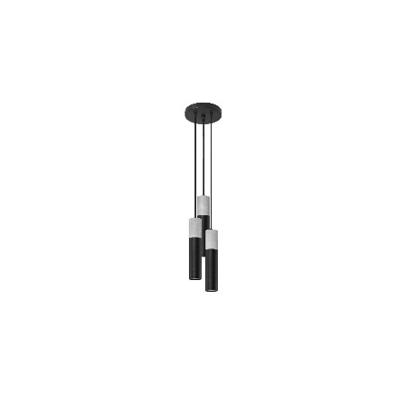 Lámpara colgante Nivoto negro, 3 luces