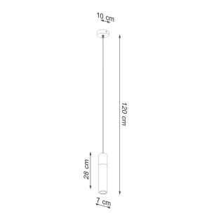 Lámpara colgante Nato gris, 1 luz
