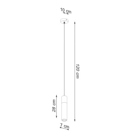 Lámpara colgante Nato gris, 1 luz