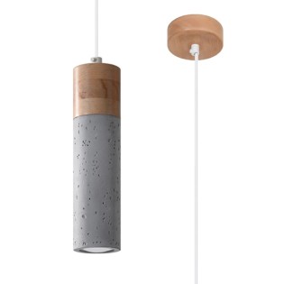 Lámpara colgante Nato gris, 1 luz