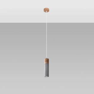 Lámpara colgante Nato gris, 1 luz
