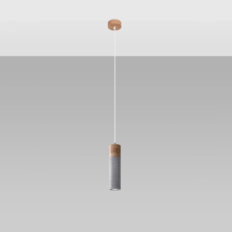 Lámpara colgante Nato gris, 1 luz
