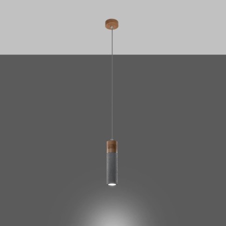 Lámpara colgante Nato gris, 1 luz