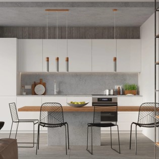 Lámpara colgante Nato gris, 3 luces