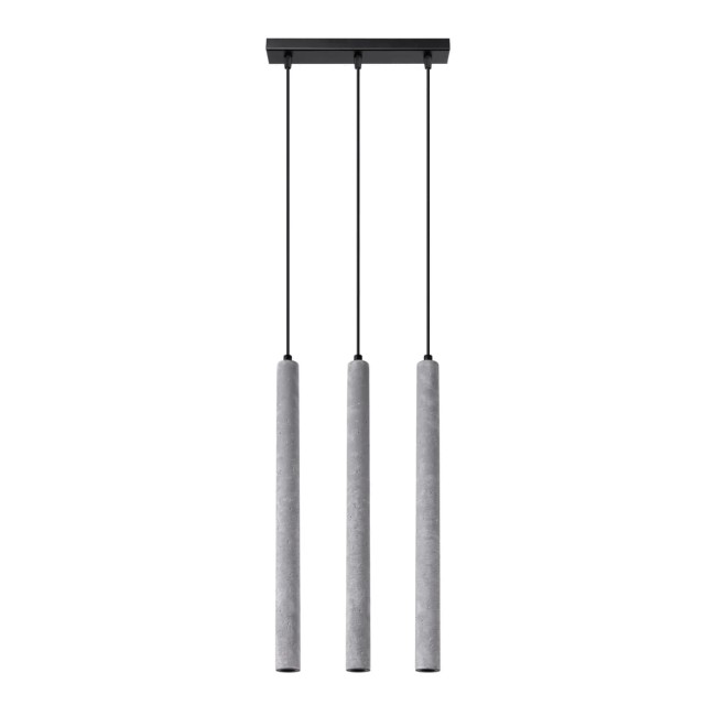 Lámpara colgante Vacu 3 luces , cemento
