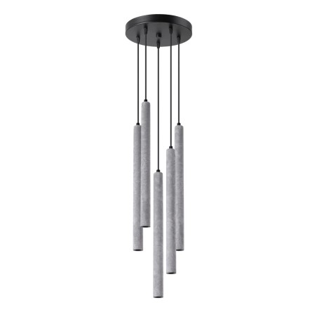Lámpara colgante Vacu 5 luces , cemento