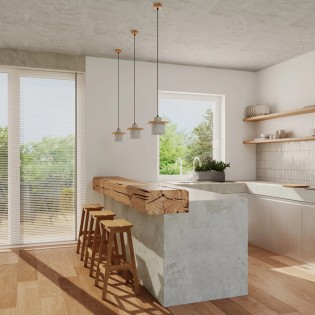 Lámpara colgante Mimo cemento