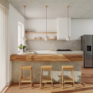 Lámpara colgante Mimo cemento