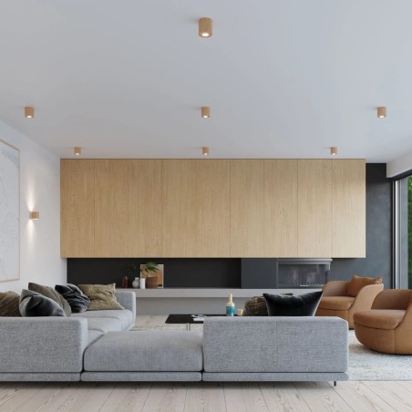 Foco de superficie Inba madera natural