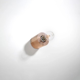 Aplique de pared Lion madera natural