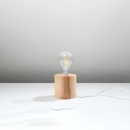 Lámpara de mesa Lion madera natural