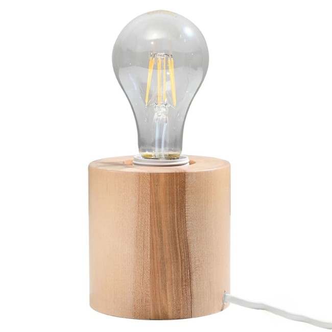 Lámpara de mesa Lion madera natural