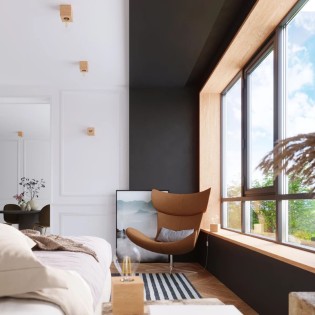 Aplique de pared Sorel madera natural