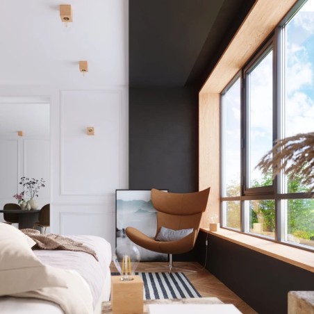 Aplique de pared Sorel madera natural