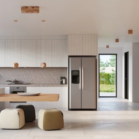 Foco de superficie Mion 1 luz, madera natural