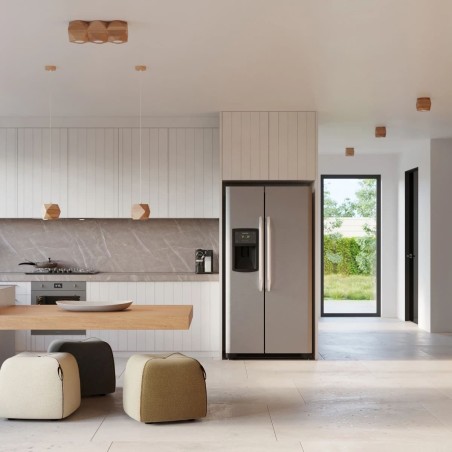 Lámpara colgante Mion madera natural