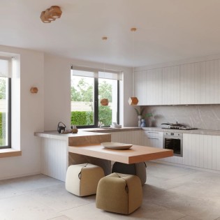 Lámpara colgante Mion madera natural