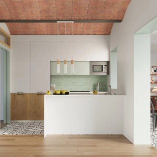 Lámpara colgante Vira blanco, 3 luces