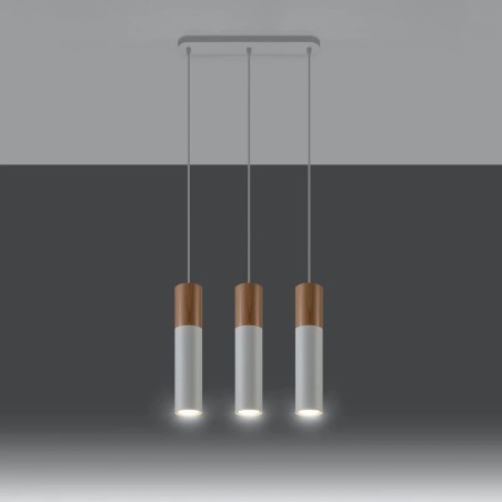 Lámpara colgante Vira blanco, 3 luces