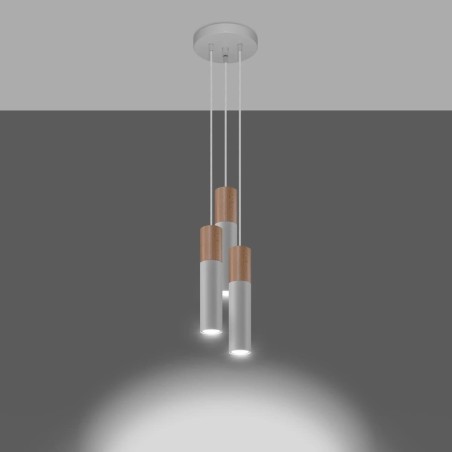 Lámpara colgante Vira blanco, 3 luces