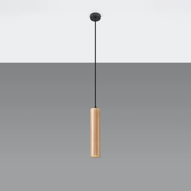 Lámpara colgante Zori madera natural