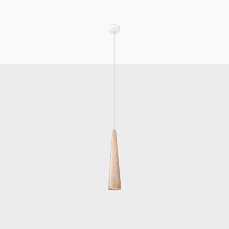 Lámpara colgante Vovo 1 luz, madera natural