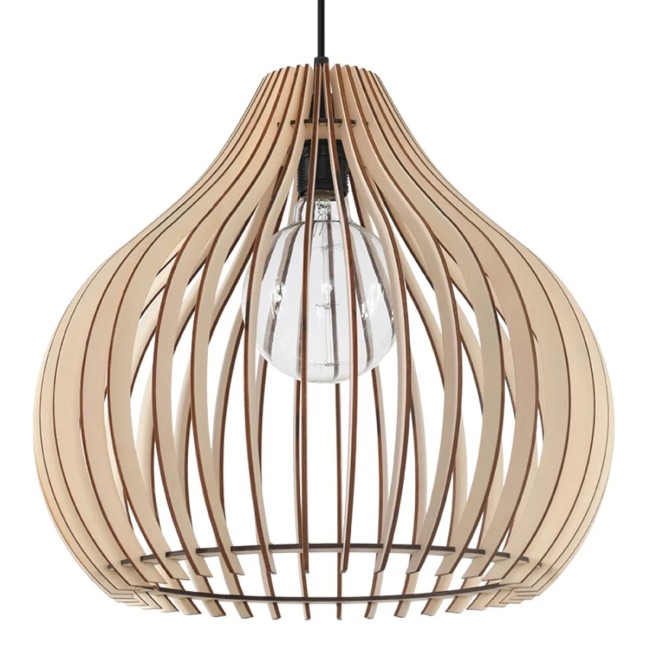 Lámpara colgante Reonka madera natural