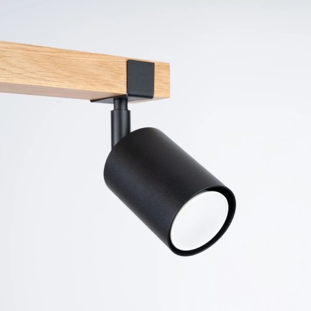 Regleta Domovi negro, 2 luces