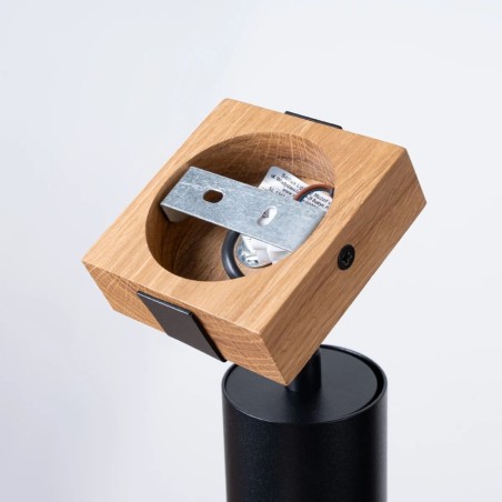 Aplique de pared Domovi negro, 1 luz