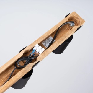 Regleta Domovi negro, 3 luces