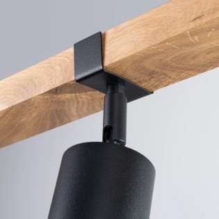 Regleta Domovi negro, 3 luces