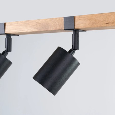 Regleta Domovi negro, 3 luces