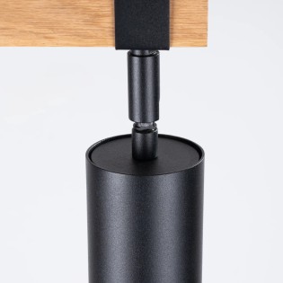 Regleta Domovi negro, 3 luces