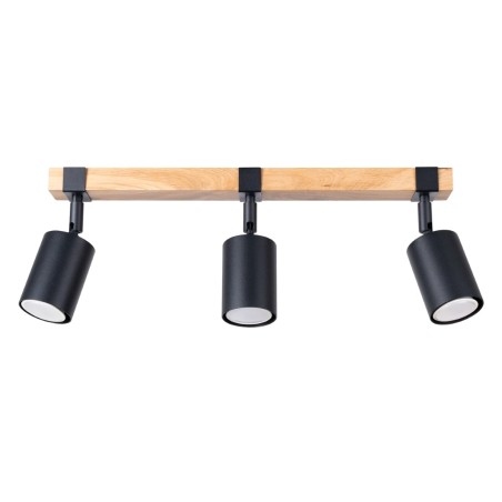 Regleta Domovi negro, 3 luces