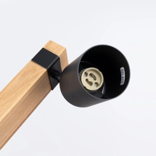 Regleta Domovi negro, 4 luces