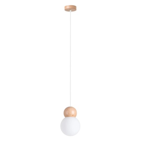 Lámpara colgante Aeri 1 luz, madera natural