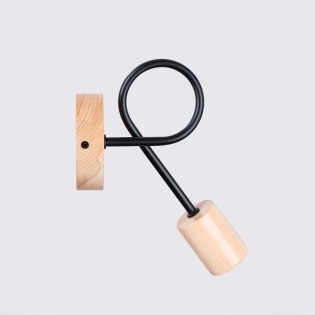 Aplique de pared laramo negro