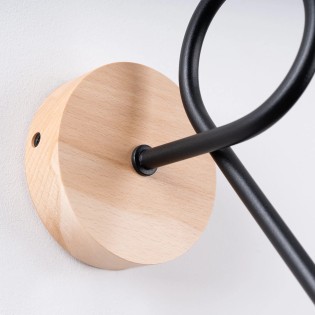 Aplique de pared laramo negro