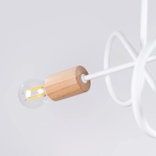 Lámpara laramo blanco, 3 luces