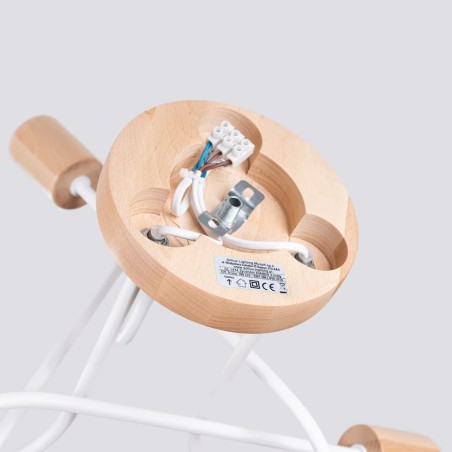 Lámpara laramo blanco, 3 luces